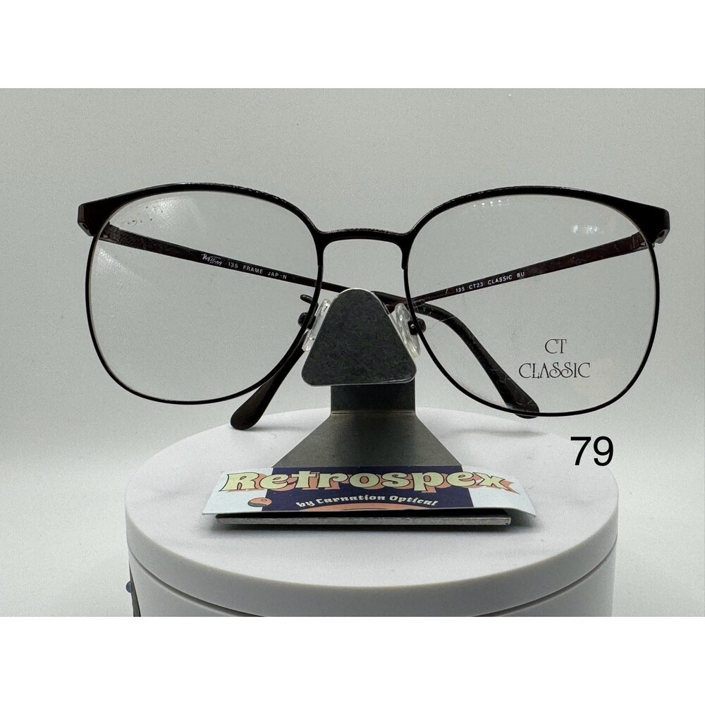 True Vintage Eyeglasses NOS Preppy Metal CT Classic 23 Burgundy - Ready to RX